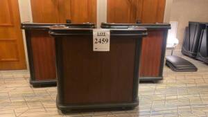 LOT OF (3) PORTABLE BAR STATIONS 54 INCH X 25 INCH X 49 INCH (MISSING CUTTING BOARD) (LOCATION: MAIN LOBBY FRONT OF BIG BALL ROOM)