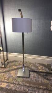 LOT OF (20) VAN TEAL FLOOR LAMPS WITH FLOOR ON/OFF SWITCH (LOCATION: MAIN LOBBY MARYLAND ROOM A PARK TOWER SIDE)