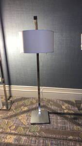 LOT OF (20) VAN TEAL FLOOR LAMPS WITH FLOOR ON/OFF SWITCH (LOCATION: MAIN LOBBY MARYLAND ROOM A PARK TOWER SIDE)