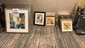 LOT OF (35) ASSTD ART WORK WITH FRAME (LOCATION: MAIN LOBBY NEXT TO BIG SALON TOWER SIDE)