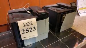 LOT OF (2) COLOR LASER JET ENTERPRISE M651 PRINTERS (BROKEN DOOR) (LOCATION: MAIN LOBBY BEHIND CHECK IN AREA)