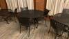 LOT OF (3) ROUND OUTDOOR TABLES 4FT WITH (3) CHAIRS EACH, (LOCATION: WARDMAN TOWER) - 2