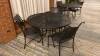 LOT OF (3) ROUND OUTDOOR TABLES 4FT WITH (3) CHAIRS EACH, (LOCATION: WARDMAN TOWER) - 3