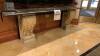 AVON TILE COMPANY TABLE WITH MARBLE TOP AND CEMENT BASE 8FT X 21 INCHES X 34 INCHES WITH (4) 50 INCH SAMSUNG TELEVISIONS (NO REMOTE OR POWER CABLES) (MARBLE TOP HAS CRACKS) (LOCATION: MAIN LOBBY) - 2