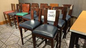 LOT OF (14) ASSTD BAR STOOLS (LOCATION: 1ST FLOOR THURGOOD MARSHALL BALLROOM)