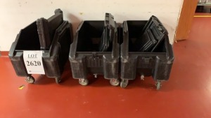 LOT OF (3) CAMBRO BLACK MOBILE ICE BINS (LOCATION: 1ST FLOOR THURGOOD MARSHALL BALLROOM KITCHEN)