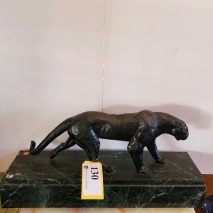 20" AFTER CHIPARUS BRONZE STATUE "STALKING PANTHER"