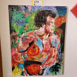 CANVAS OIL PAINTING AFTER LEROY NEIMAN (23.5X31.5)