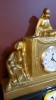 FIGURAL MANTLE CLOCK WITH MARBLE BASE - 2