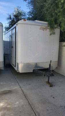 2006 16 FT ENCLOSED TRAILER. MODEL NUMBER: ILRD716TA2 DOUBLE AXEL WITH RAMP DOOR. VIN: 4RACS16286K013921 NO TITLE, BILL OF SALE ONLY. (DELAYED PICK UP)