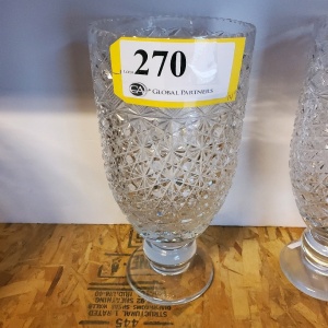 14" CLEAR CRYSTAL VASE