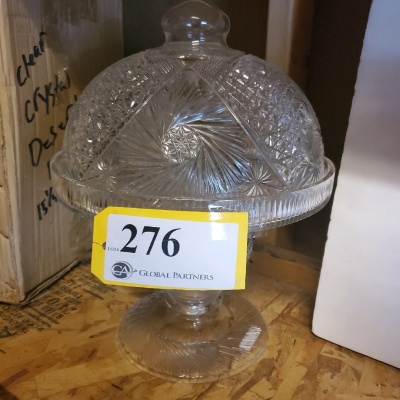 14" CLEAR CRYSTAL DESERT DISH