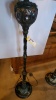 67" LEADED GLASS FLOOR LAMP TIFFANY STYLE (DAMAGED) - 3