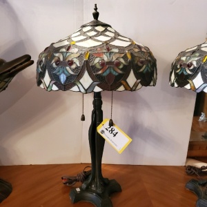 26" LEADED GLASS TABLE LAMP TIFFANY STYLE