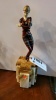 17” BRONZE STATUE UNSIGNED “DECO LADY”