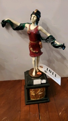 15” BRONZE STATUE AFTER C. MIRAL “ASIAN DANCER”