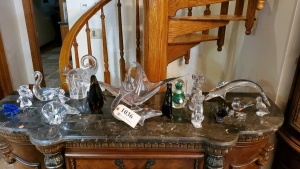 LOT OF 23 ASSORTED GLASS FIGURES