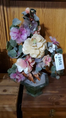 24” CARVED JADE “FLOWERS”