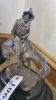 13” BRONZE STATUE AFTER REMINGTON WITH SILVER WASH “COWBOY” - 2