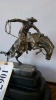 11” BRONZE STATUE AFTER REMINGTON WITH SILVER WASH “COWBOY” - 2