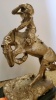 7” BRONZE STATUE AFTER REMINGTON WITH SILVER WASH “BRONCO BUSTER” - 2