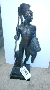 24” BRONZE STATUE UNKNOWN SIGNATURE