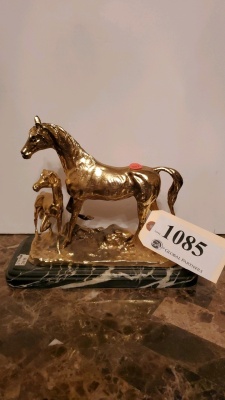 9” BRONZE STATUE WITH SILVER WASH “HORSE”