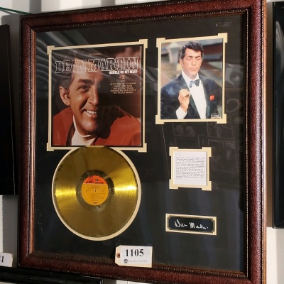 FRAMED DEAN MARTIN MEMORABILIA (32.5X34)