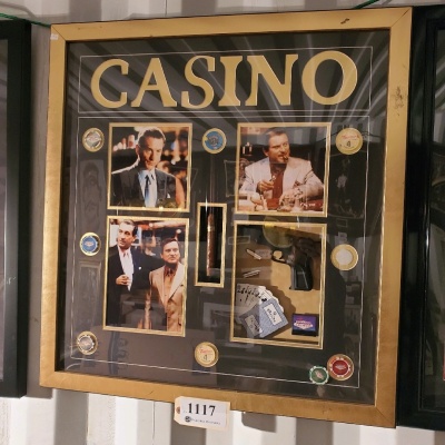 FRAMED CASINO MEMORABILIA (33.5X30)