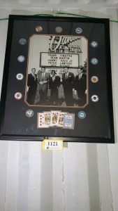 FRAMED RAT PACK MEMORABILIA (28X34)