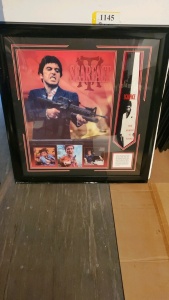 FRAMED SCARFACE MEMORABILIA (32X34)