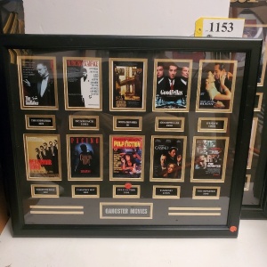 FRAMED GANGSTER MOVIES MEMORABILIA (26X23)