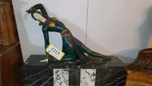 22” BRONZE STATUE AFTER CHIPARUS “CLARA”