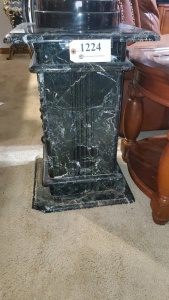 28” MARBLE DISPLAY PEDESTAL (DAMAGED)