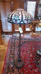 67” LEADED GLASS FLOOR LAMP TIFFANY STYLE