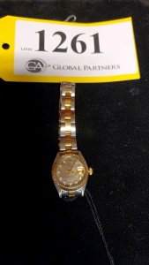 WOMEN'S ROLEX DATE/JUST. MD:6917 SN:5160035. DIAL AFTERMARKET