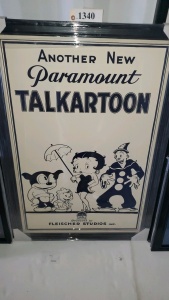 FRAMED MOVIE POSTER “TALKARTOON” (30.5X44.5)