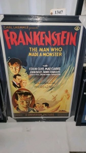 FRAMED MOVIE POSTER “FRANKENSTEIN” (30.5X44.5)