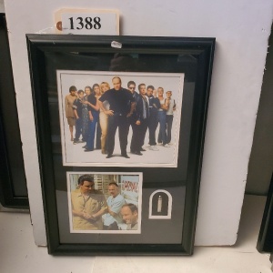 FRAMED MEMORABILIA OF THE SOPRANOS (14X20)