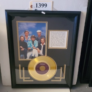 FRAMED MEMORABILIA OF THE BEACH BOYS (16X20)