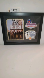 FRAMED MEMORABILIA OF THE RAT PACK (18X14)