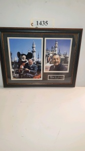 FRAMED MEMORABILIA OF WALT DISNEY (18X14)