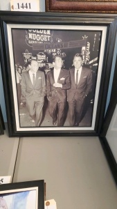 FRAMED CANVAS OF THE RAT PACK (21X25)