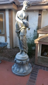 84” BRONZE WATER FOUNTAIN “GIRL WITH WATER JUG”