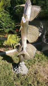 80” BRONZE STATUE “SWORDFISH” (DAMAGED)