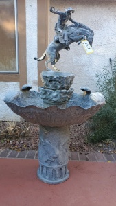 60” BRONZE WATER FOUNTAIN AFTER REMINGTON