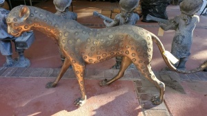 36” BRONZE STATUE “LEOPARD”