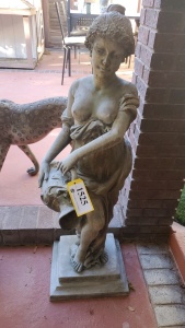 50” BRONZE STATUE “GIRL WITH WATER JUG”