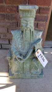 21.5” MARBLE CHINESE MAN (DAMAGED)