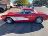 1961 Corvette, 2-Door convertible in "roman red" w/ white contrasting cove, black interior, Chevy 357 high performance 5 speed engine, 4 New Tires,  3,534 miles indicated, built at St. Louis assembly plant, VIN: 10867S106702. - 2